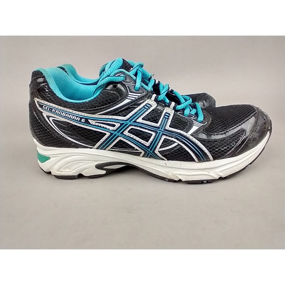 Asics Shoes - Asics Gel-Kanbarra 6 Womens Running Shoes Black Teal T188N Size 6.5